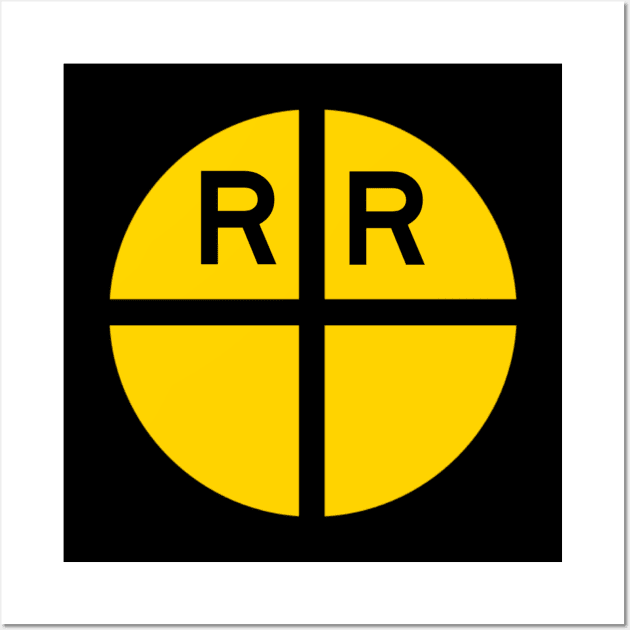 Railroad Crossing Cross Sign Wall Art by LefTEE Designs